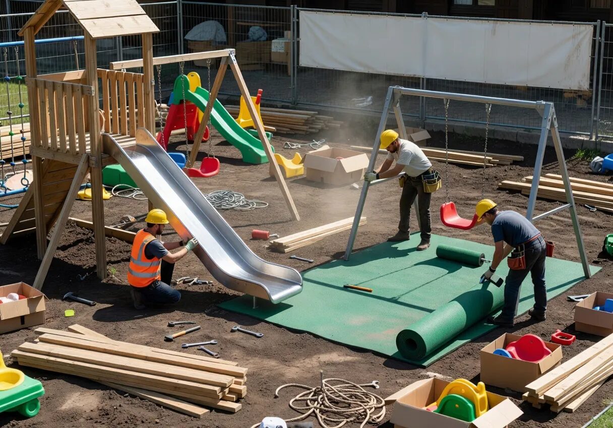 установка игрового оборудования для площадки